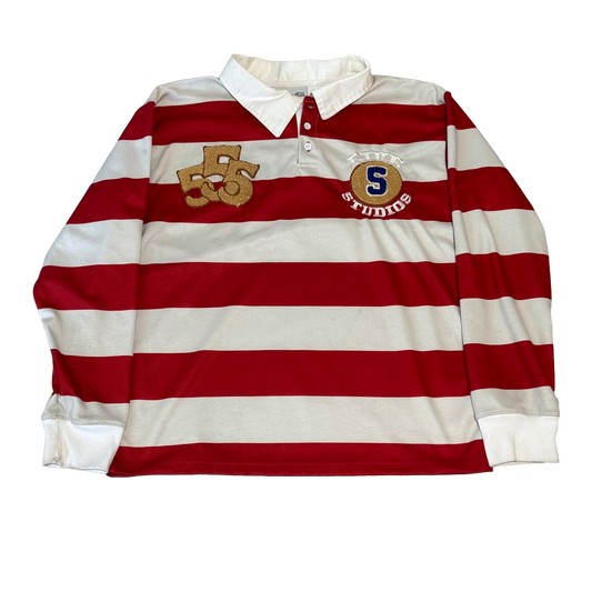 Red & Beige Rugby Polo