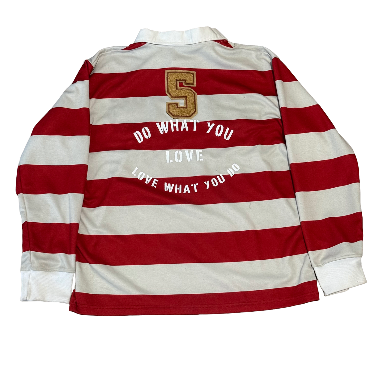Red & Beige Rugby Polo