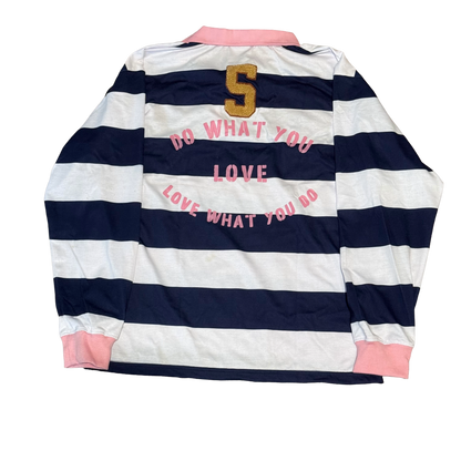 Pink & Blue Rugby Polo